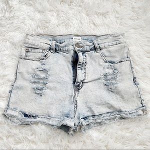 Sneak Peek High Rise Denim Shorts Sz Large